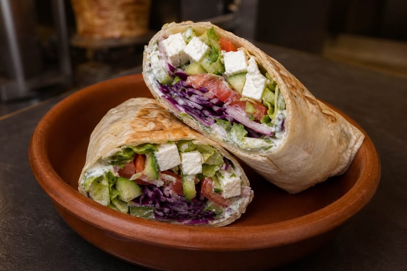 Vegetarischer Dürüm mit Feta