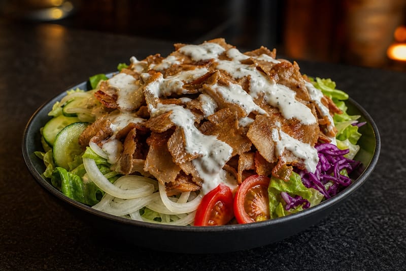 Gemischter Salat mit Fleisch